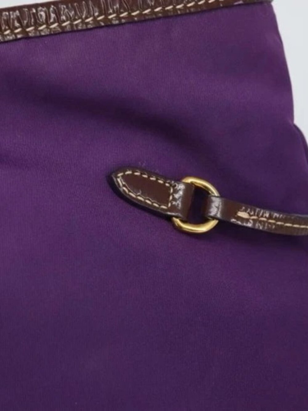 PRADA Tote Bag Nylon Purple Gold Auth 169896 - Picture 12 of 16